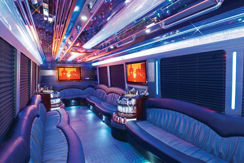 McAllen 20 Passenger Party Bus Interior