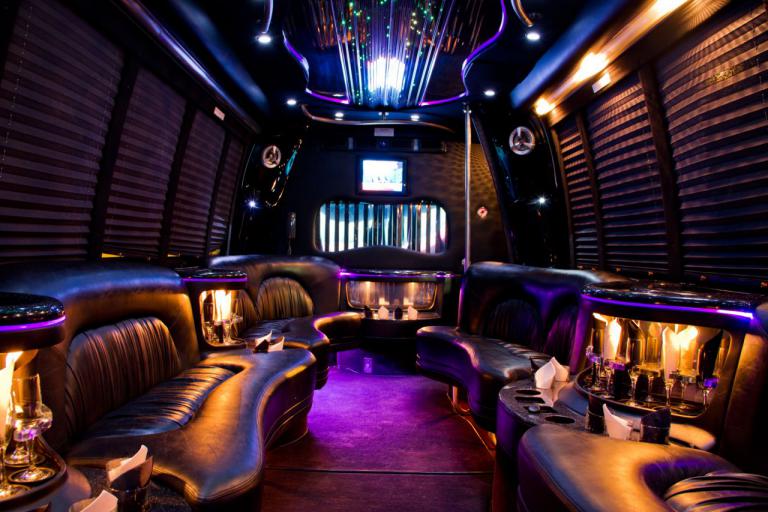 Round Rock 22 Passenger Party Bus Interior