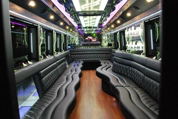 Round Rock 25 Passenger Limo bus Interior