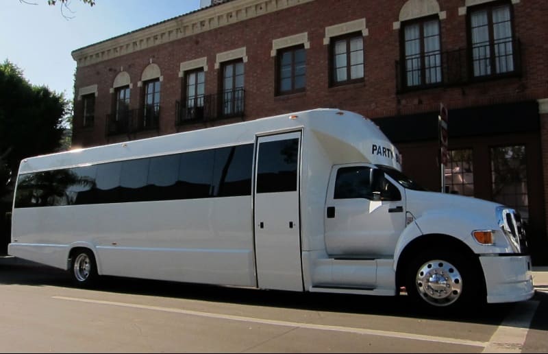 Round Rock 30 Passenger Party Bus White