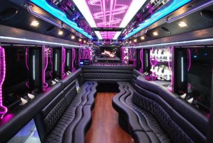 Round Rock 50 Passenger Party Bus Interior